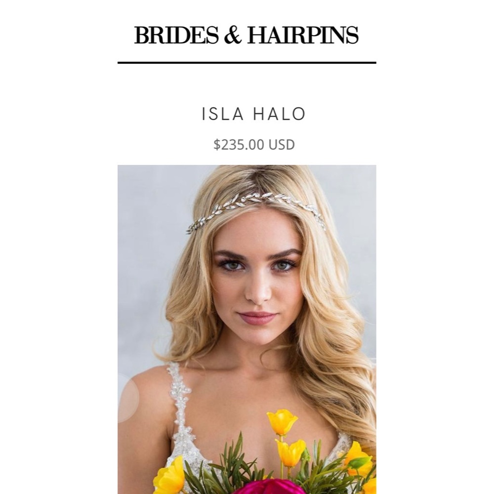 Brides & Hairpins Rose Gold Isla Halo